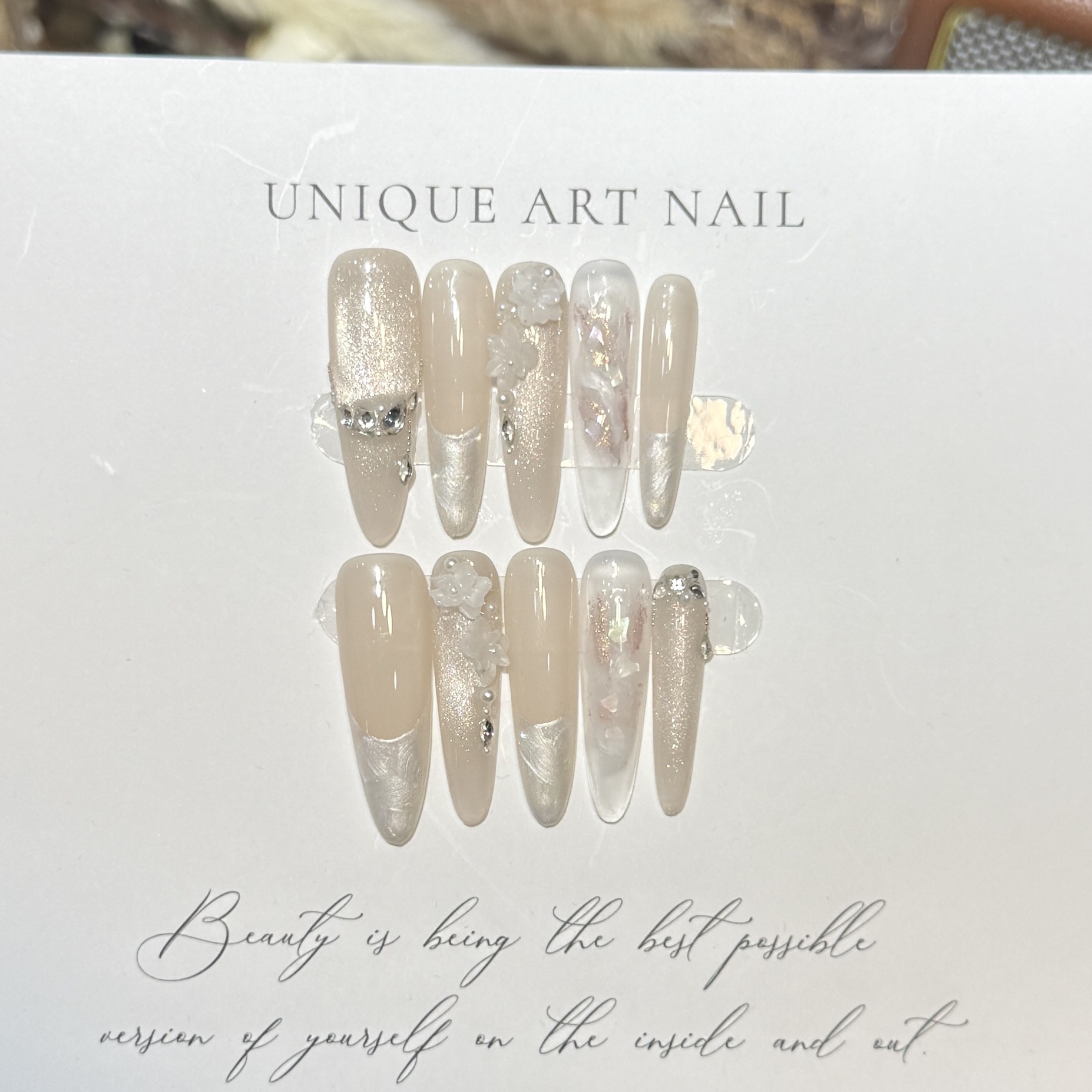 Press On Nails 10PCS Purple Fa - огляд і ціна Resin Craft Material