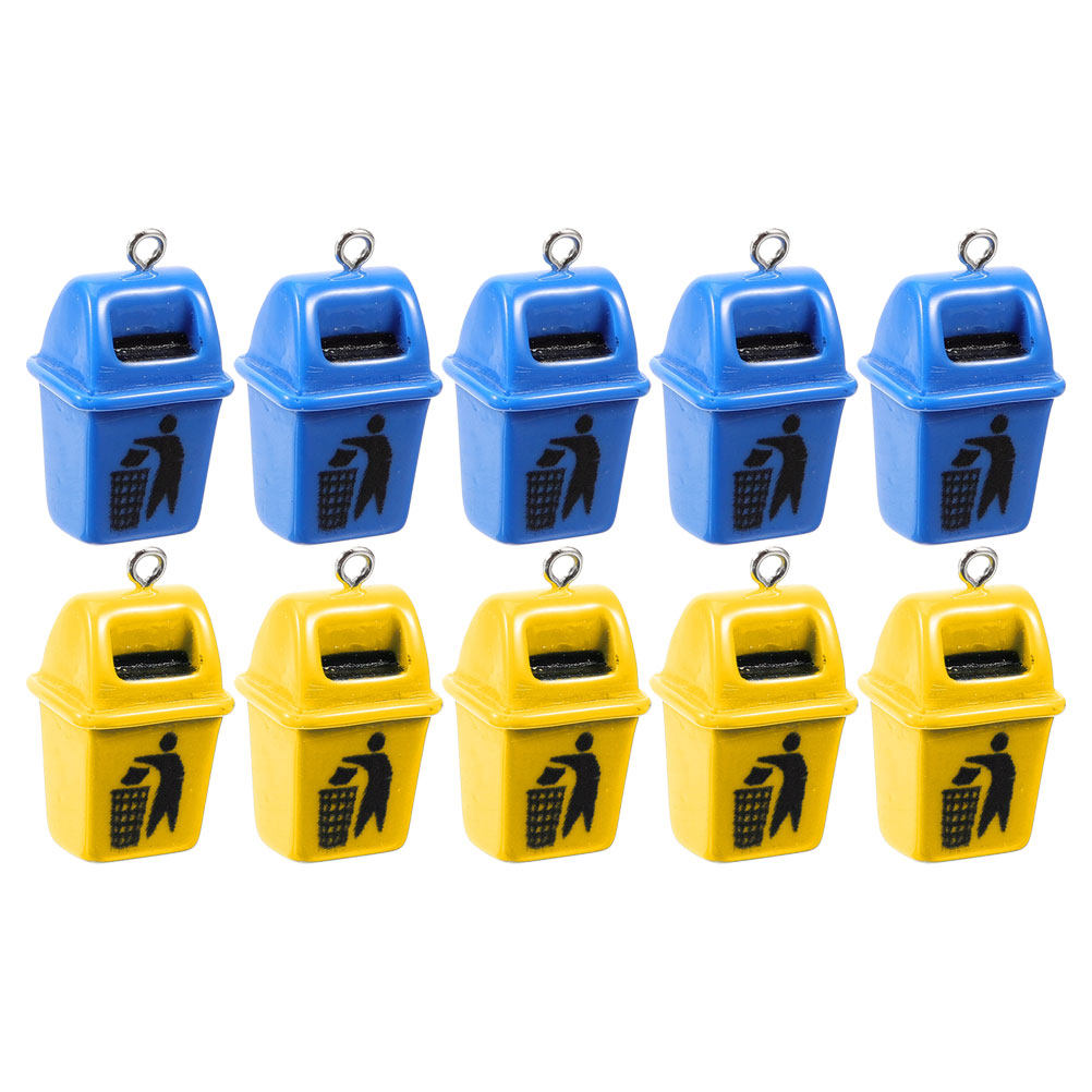 10Pcs Garbage Bin Charms Smoot - огляд і ціна Resin Craft Projects