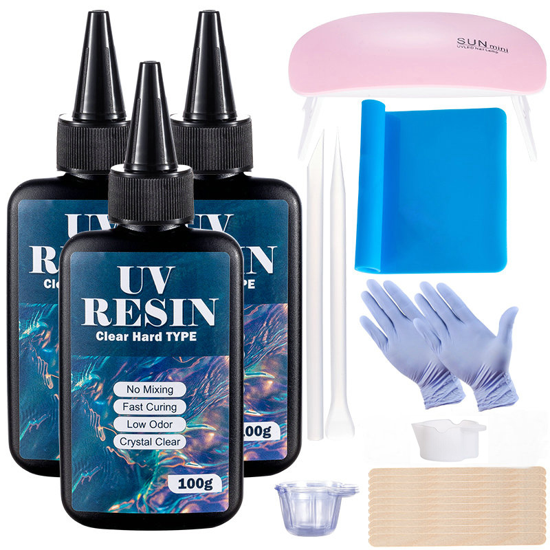 100g/250g Clear UV Resin Hard  - огляд і ціна Resin Jewelry Kit